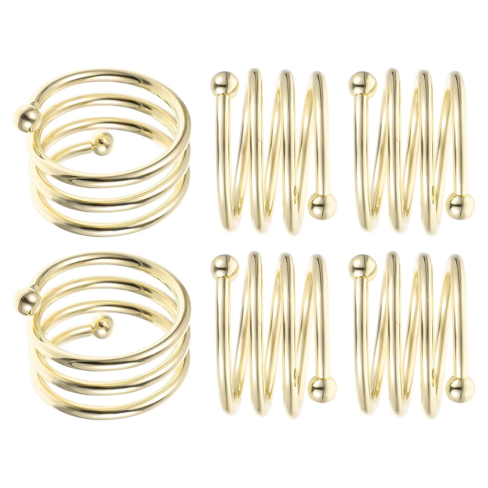 Edvkrgqx Golden Table Decor Napkin Rings, Multicolor Napkin Rings 10/20Pcs Round Iron Wedding Birthday Banquet