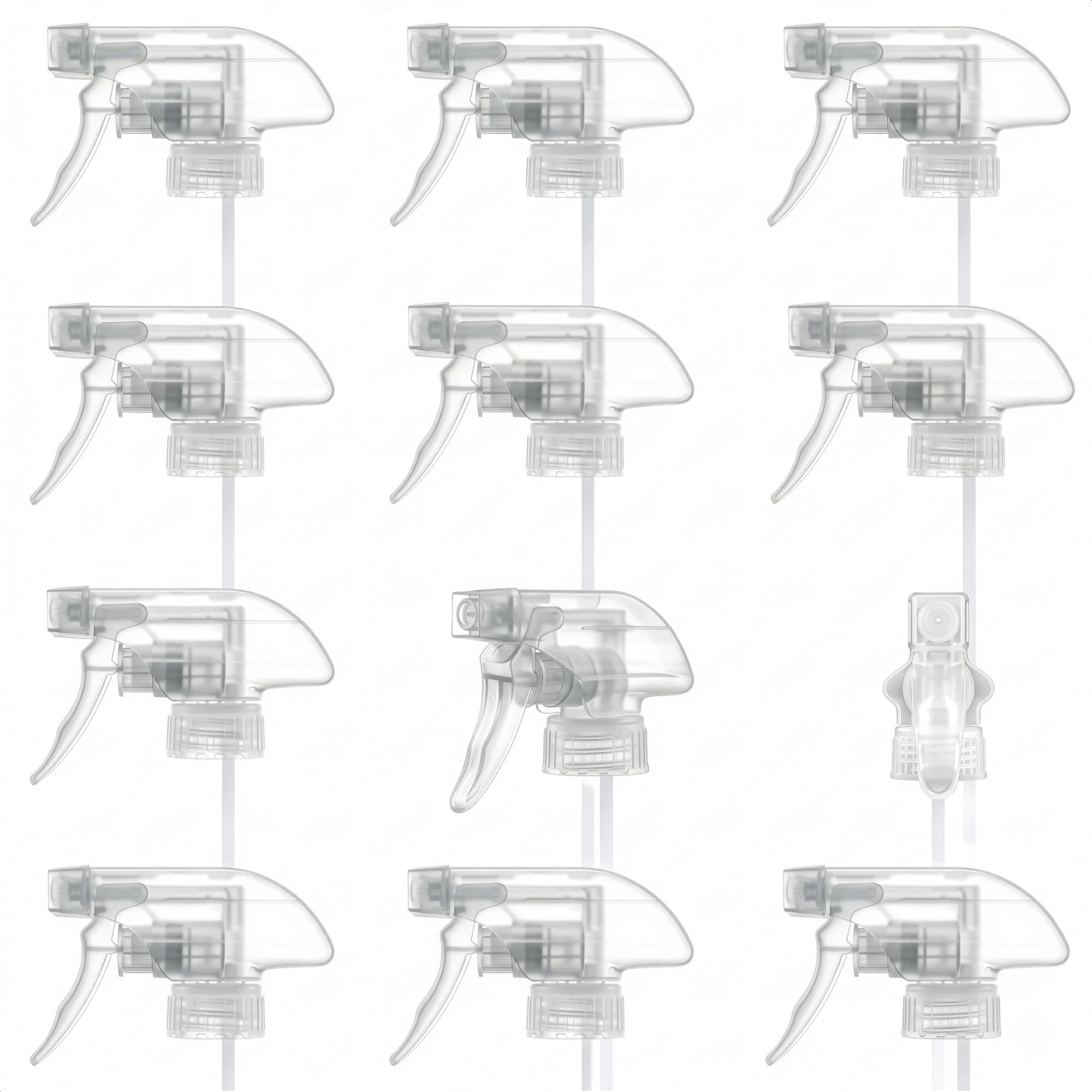 ALPENKOK 12Pack Spray Nozzle for Bottles, Trim-To-Fit Tube; Plastic (Clear)
