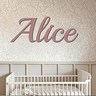 Personalized Wooden Name Sign, Custom Wood Family Baby Name Signs for Nursery Kids Room Wall Decor - Perfect Gifts for Birthday Party, Wedding, Housewarming, Christmas (Multiple Sizes, Fonts & Colors)