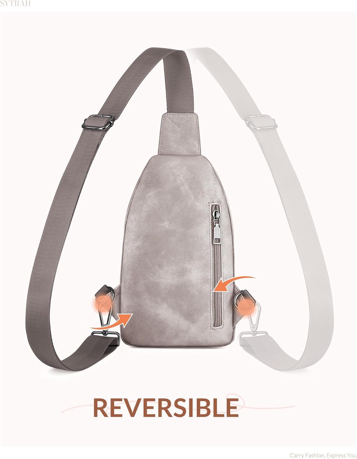 Sling Bag for Women, Crossbody Bags Purse for Women Trendy Vegan Leather Fanny Pack with Adjustable Strap - Image 8