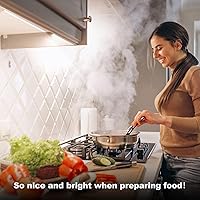 Vista 2 de 6 piezas x luces LED de 12 pulgadas para debajo del gabinete 6500K, regulables para debajo de la encimera, para cocina, estante, banco de trabajo