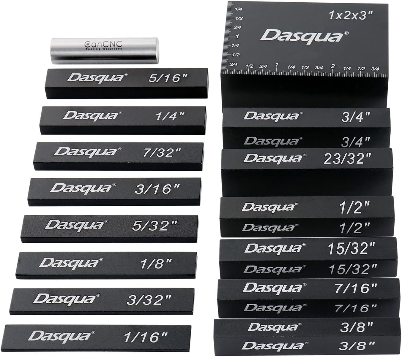 Accusize Industrial Tools 15pc Precision Setup Blocks, 1/16" to 3/4", Inch Size, 2800-0201