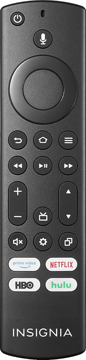 Insignia OEM Remote Control PrimeVideo/Netflix/HBO/Hulu - Black (NS-RCFNA-21) (Renewed)