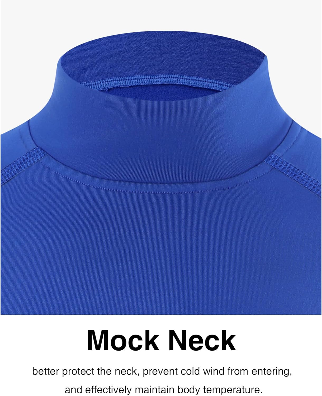 Blueleaf Youth Boys' Thermal Compression Shirt Mock Neck Long Sleeve Fleece Lined Base Layer Football Baseball Undershirt - Image 4