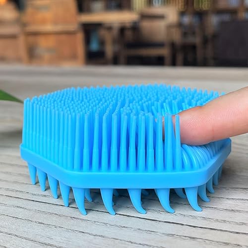 Miniatura 172 de Cepillo sensorial prémium para niños o autismo, exfoliante corporal de silicona suave, cepillos 2 en 1 para terapia ocupacional, esponja