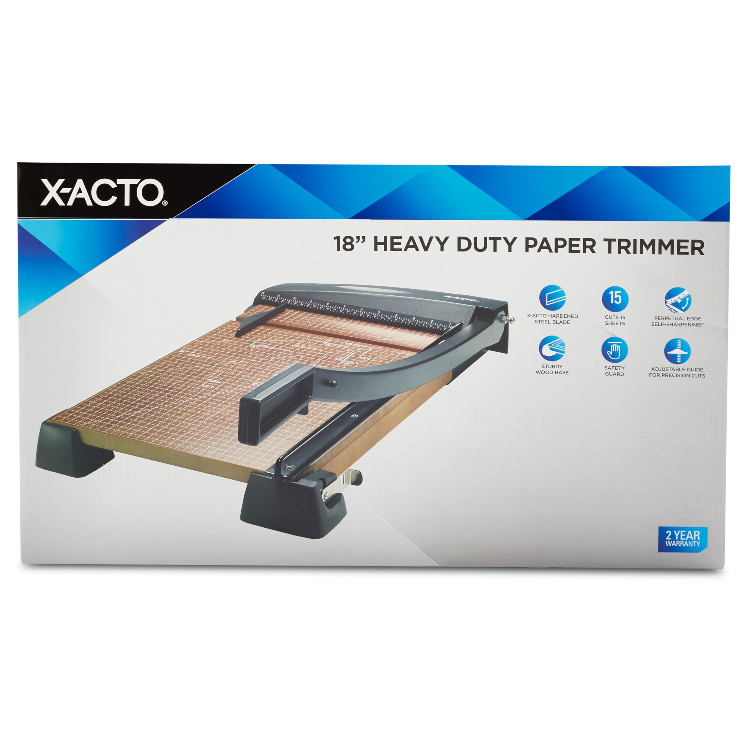 X-Acto Heavy Duty Wood Base Guillotine Paper Trimmer, 15-Sheet