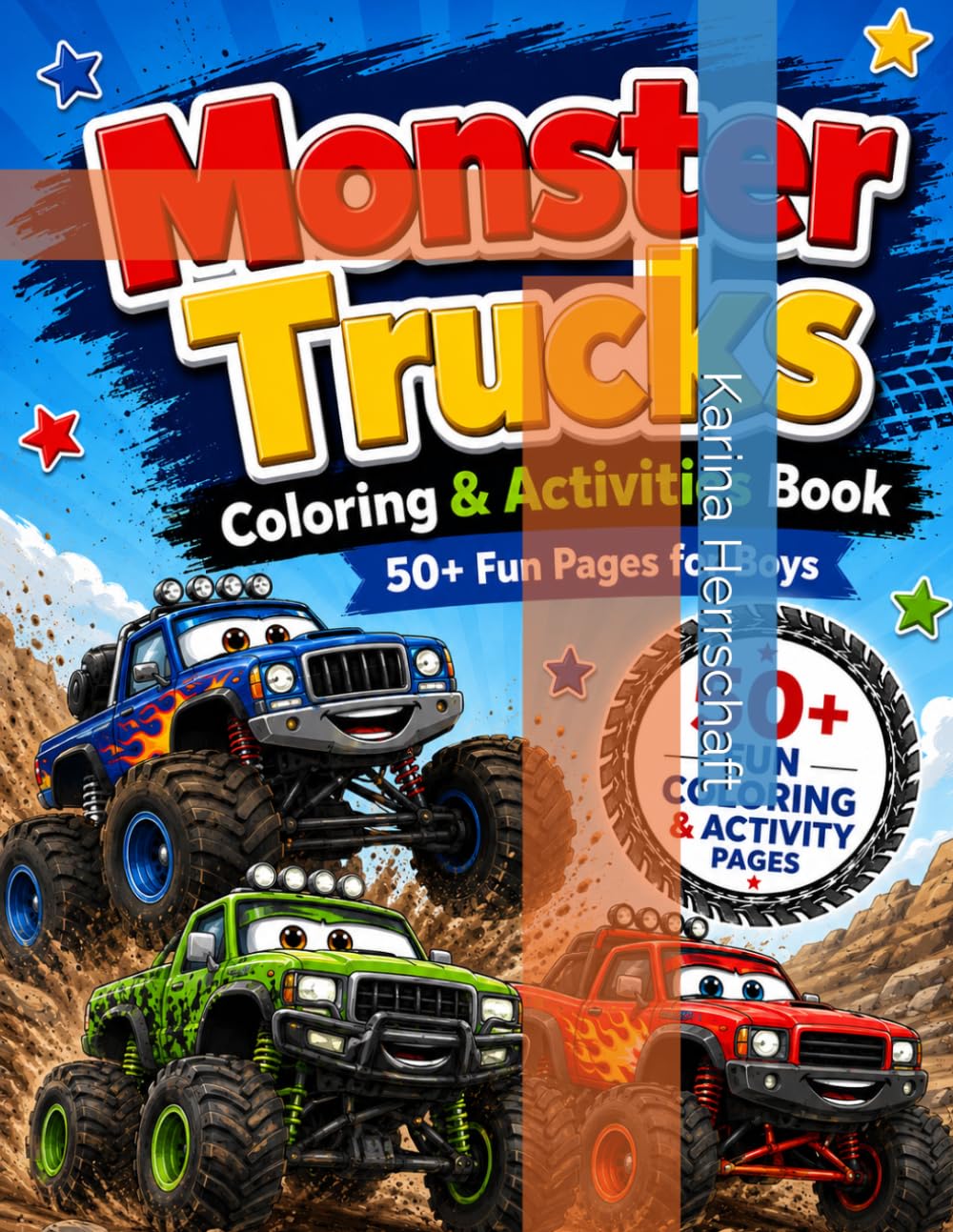 Monster Truck Coloring and Activity Book