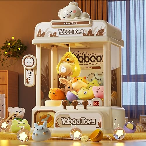 Máquina de garras de osos para niños, juguetes de unicornios para niñas de 4 a 6 años, mini máquina expendedora de arcade con juguetes de recarga en