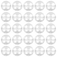 Vista 1 de AUEAR, Paquete de 50 cápsulas redondas pequeñas translúcidas de 2 pulgadas, envases vacíos de plástico para chicles para premios de fiesta