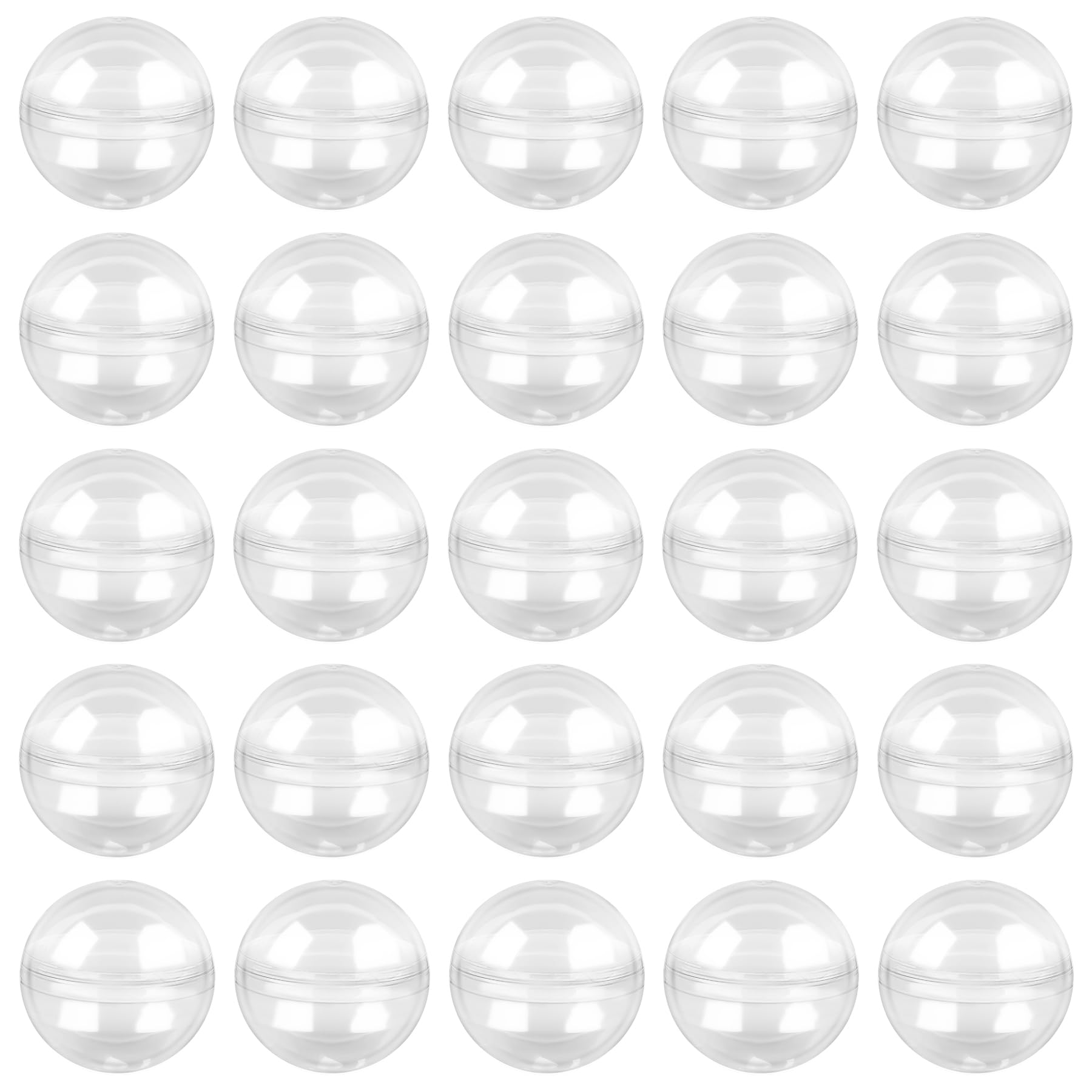 Photo 1 of AUEAR, 50 Pack Translucent Small Round Capsules 2 Inch Vending Machine Empty Plastic Gumball Containers for Party Favor Prize