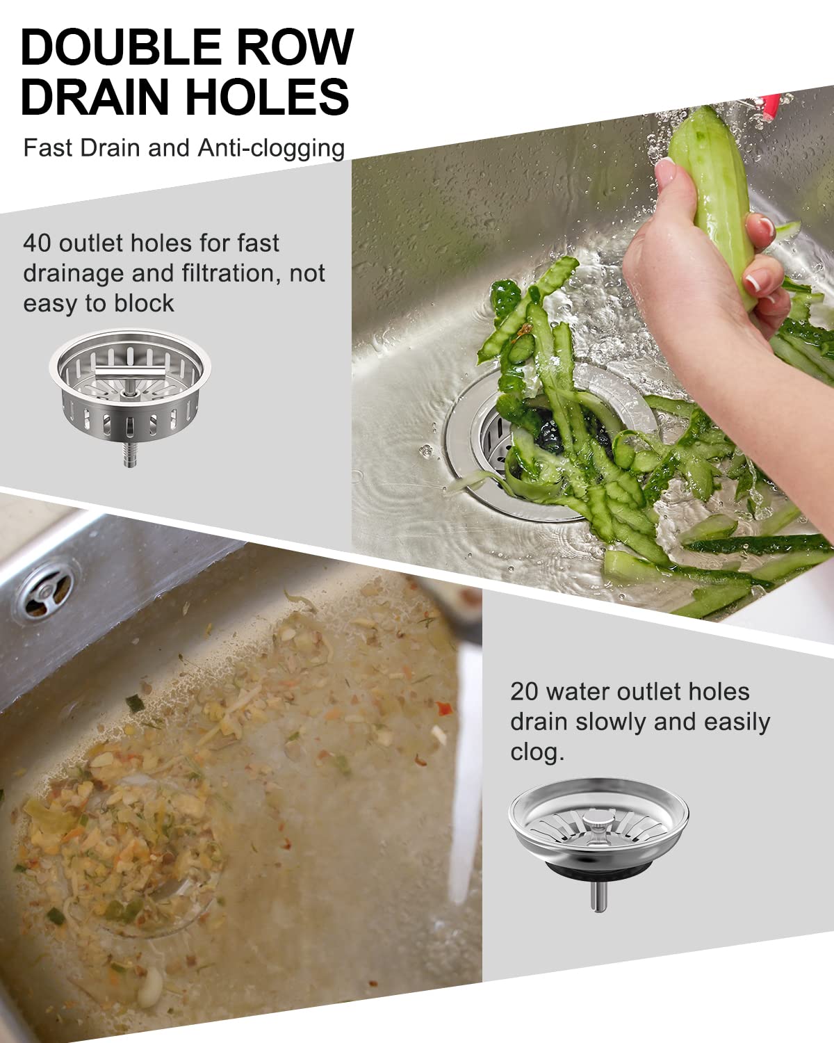 Amazon.co.jp: BOTEMY B9171 キッチンシンク排水溝 3 1/2インチ