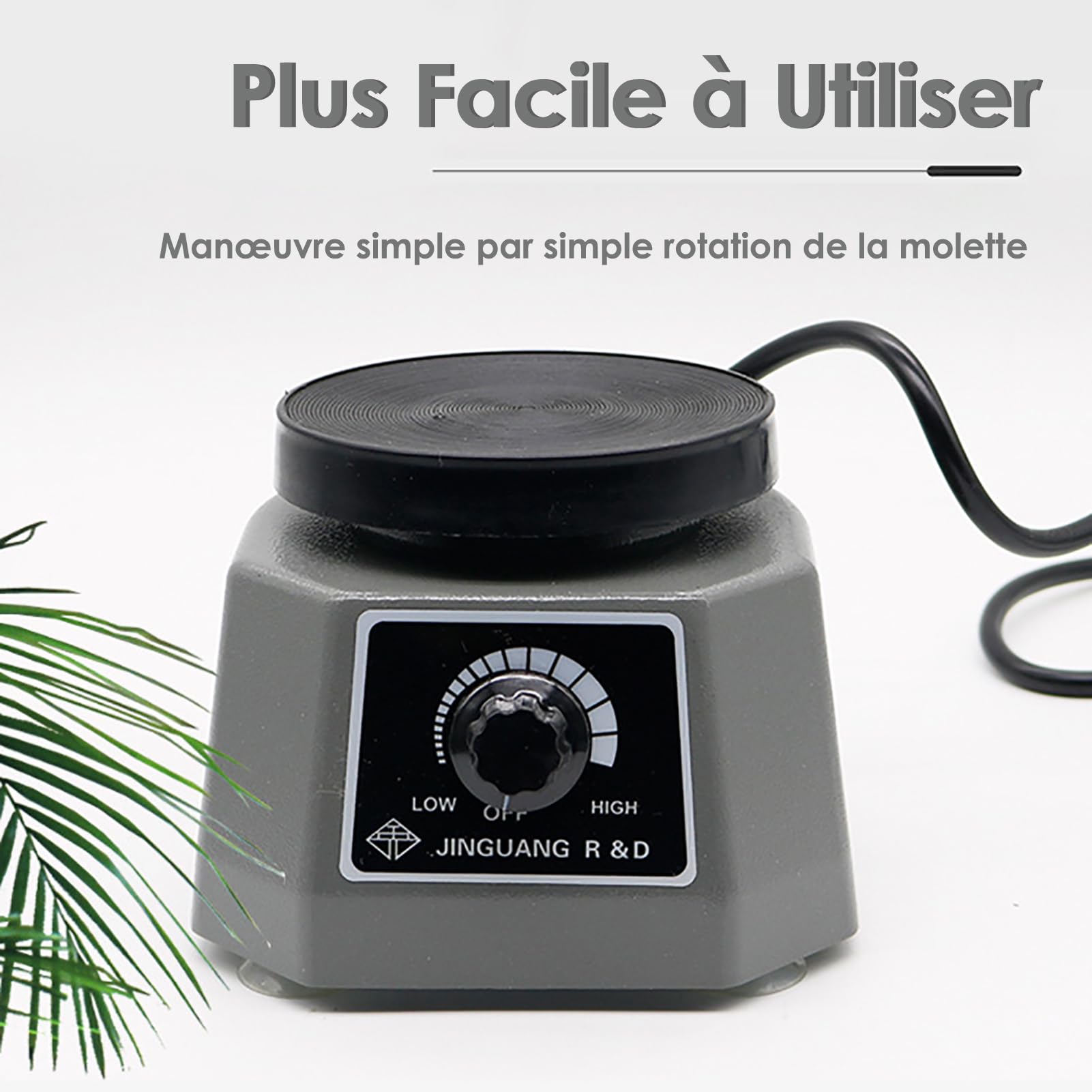 220V 100W Oscillateur de Plâtre Dentaire, régulation de vitesse en continu Oscillator Équipement de laboratoire Oscillateur Dentaire à Haute efficacité pour le Traitement Dentaire (Prise UE)