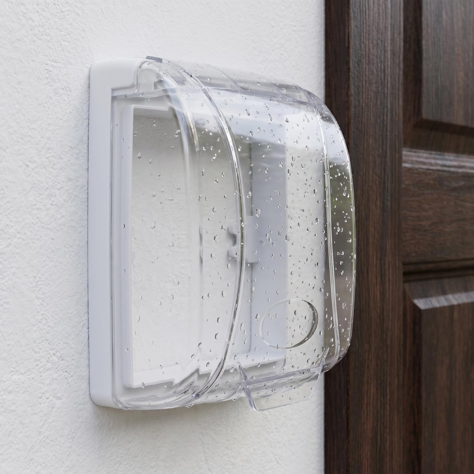 HOMSFOU 1pc Cubierta Transparente para Timbre Exterior: Protección contra Lluvia, Carcasa Resistente - Compatible con Controles de Acceso, Kit de Protección para Uso Prolongado