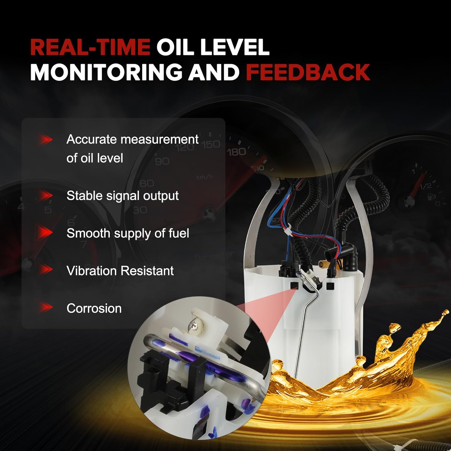 E8635M Electric Fuel Pump Module Assembly Sending Unit Compatible with Volvo S60 S80 XC90 2003-2005, V70 2003-2007, XC70 2003-2004,2.3L 2.4L 2.5L 2.9L Replaces# P76364M FG1252 31273510 775584 - Image 5