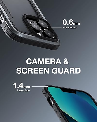 Miniatura 6 de Raptic Funda protectora compatible con iPhone 12 y iPhone 12 Pro, protección contra golpes, marco de aluminio duradero, probado en caídas de 10