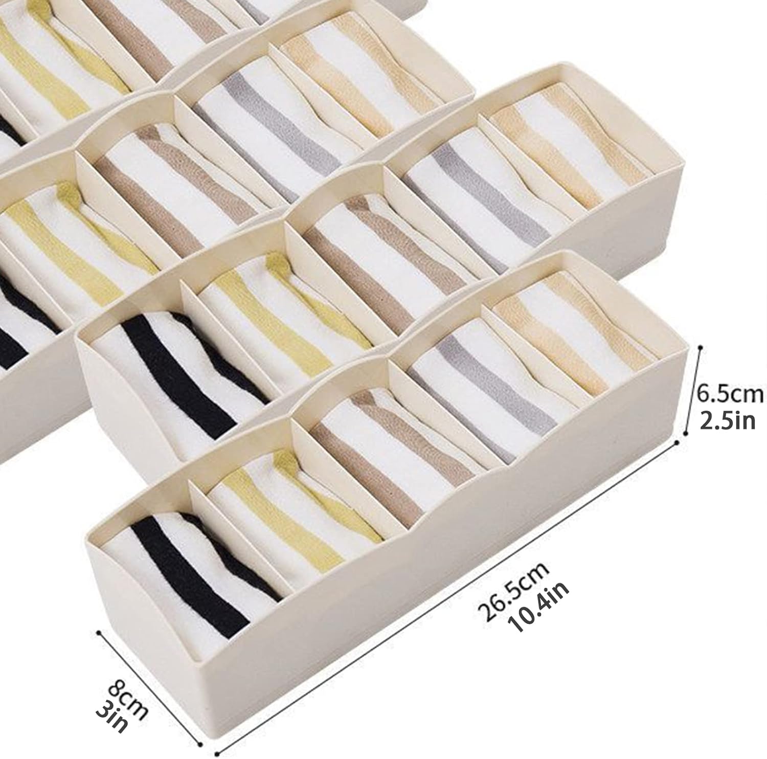 Closet Organizer Wardrobe 4PCS Washable with Lid Visible Clothes Organizer Storage Boxes Drawer Mesh Separation Box for T-Shirt Jeans Socks Panty