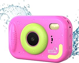 20MP Kids Camera, Underwater Camera, 2.4 Inch Screen and 32GB SD Card, 1080P HD Digital Camera Waterproof for Selfie Swimming Beach Water Park zz1