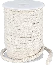 joycraft Macrame Cord,6mm x 32 Yard Natural White Cotton Macrame Rope,3 Strand Twisted Cotton String for Wall Hanging, Plant Hangers, Macrame Supplies, DIY Crafts, Knitting,Decorative Projects
