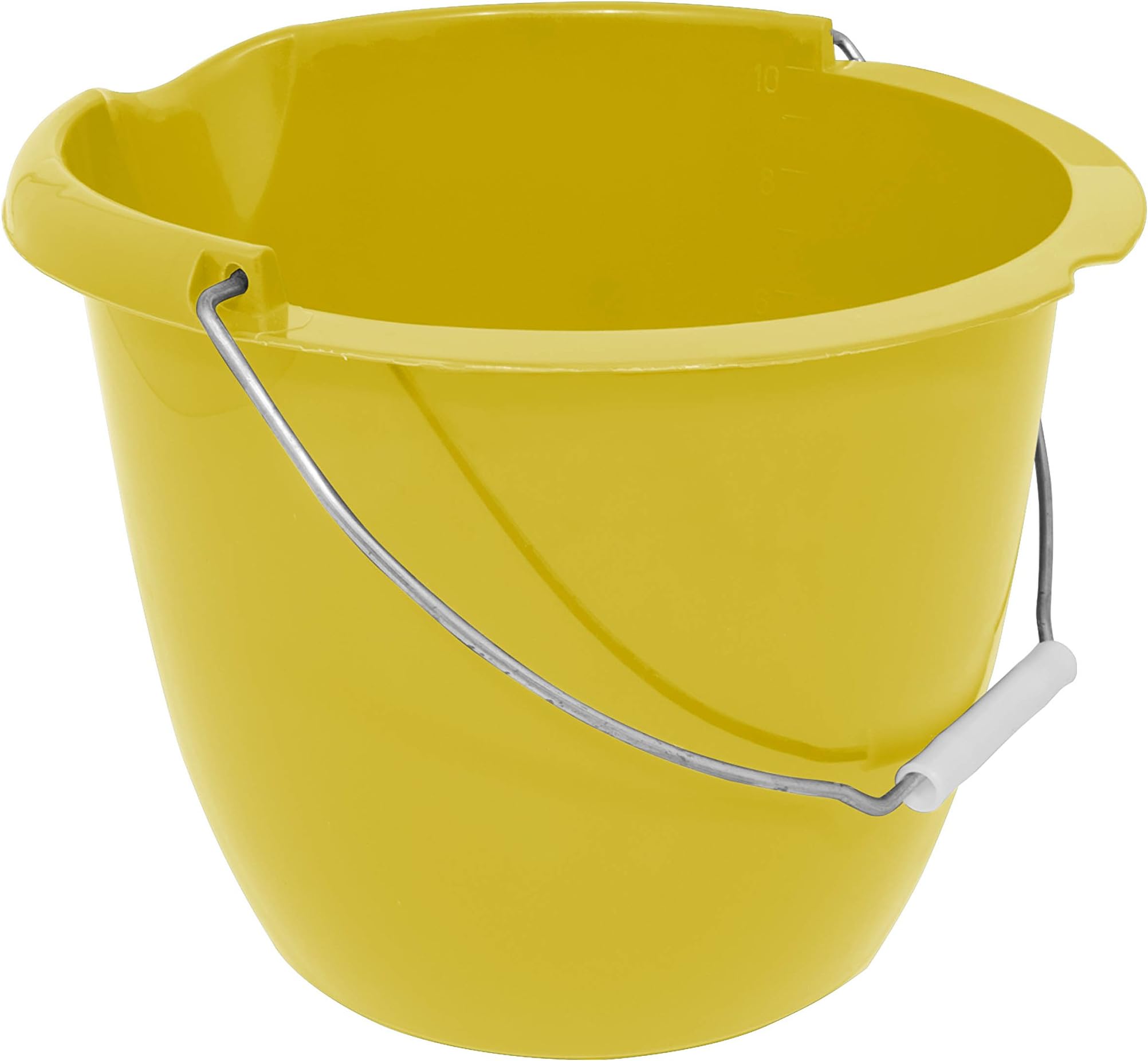 Bentley Industrial BUCKET.08/W Bucket with Metal Handle, Yellow