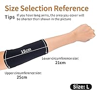 Vista 2 de Chrontier - Funda para tatuajes de un solo brazo inferior antideslizante, corrector de muñeca, banda de soporte de compresión para muñeca para dolor