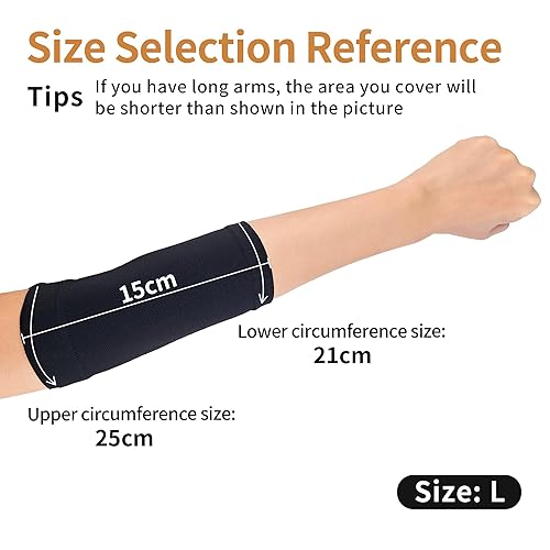 Miniatura 2 de Chrontier - Funda para tatuajes de un solo brazo inferior antideslizante, corrector de muñeca, banda de soporte de compresión para muñeca para dolor