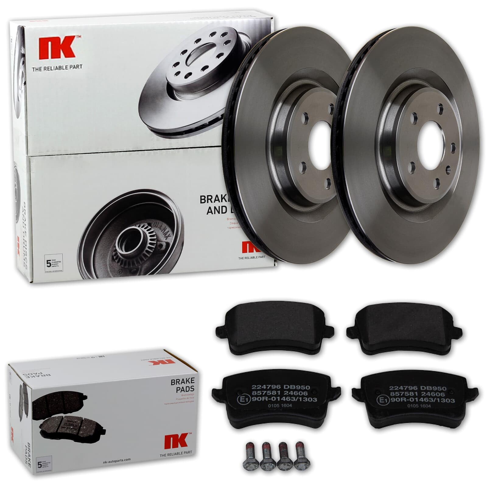 NK Bremsscheiben 330mm + Beläge hinten | 2047156 + 224796 Kompatibel mit Q5 (8RB)