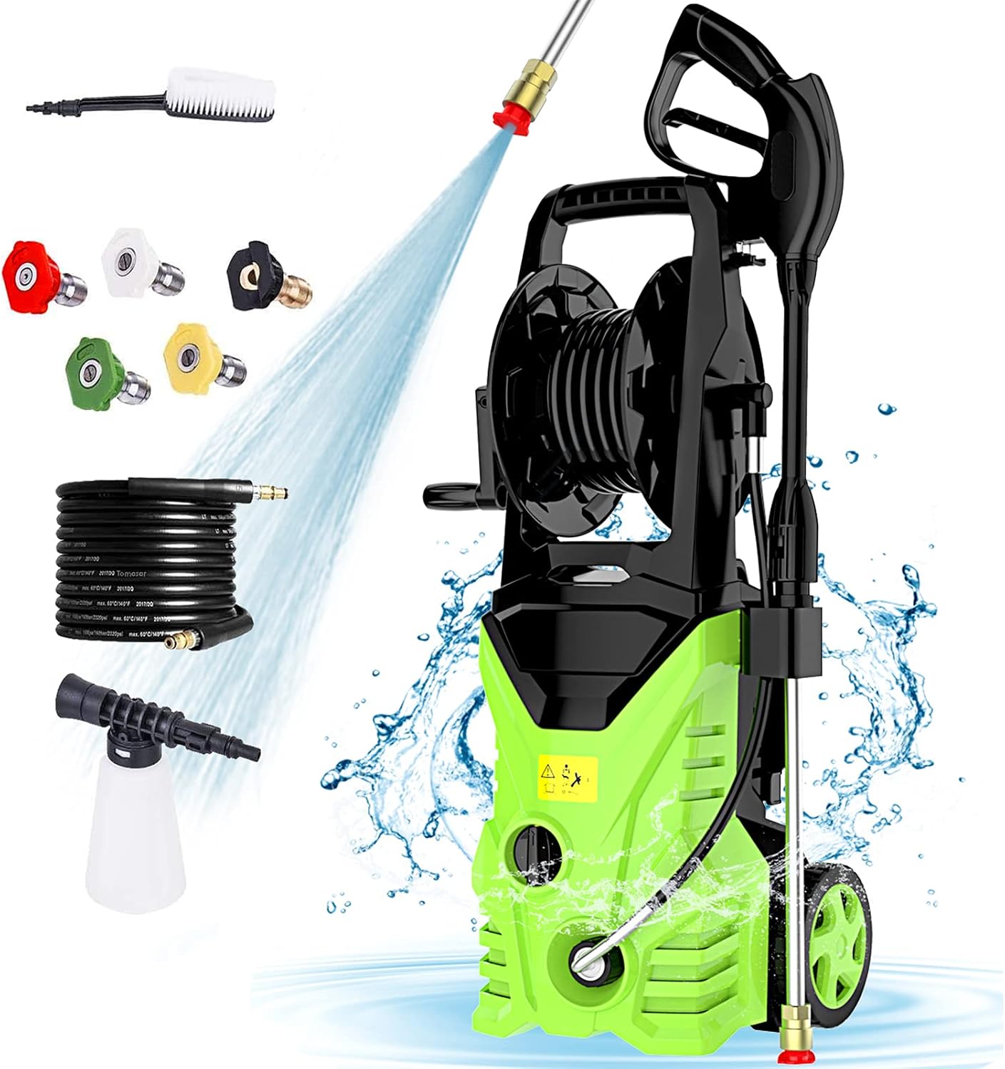 Black Friday - 70% OFF Homdox Electric Pressure Washer Pressure Power Washer 1500W 1.5GPM Foam Cannon with 4 Nozzles ,Best for Cleaning Homes/Cars/Fences/Patios