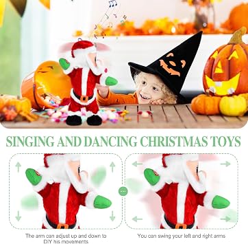 Gfilay Twerking Santa Animated Dancing Christmas Plush Toy for Adults and Kids, Funny Singing Santa Claus, Ideal for White Elephant Exchange, Gag Gifts and Holiday Decor