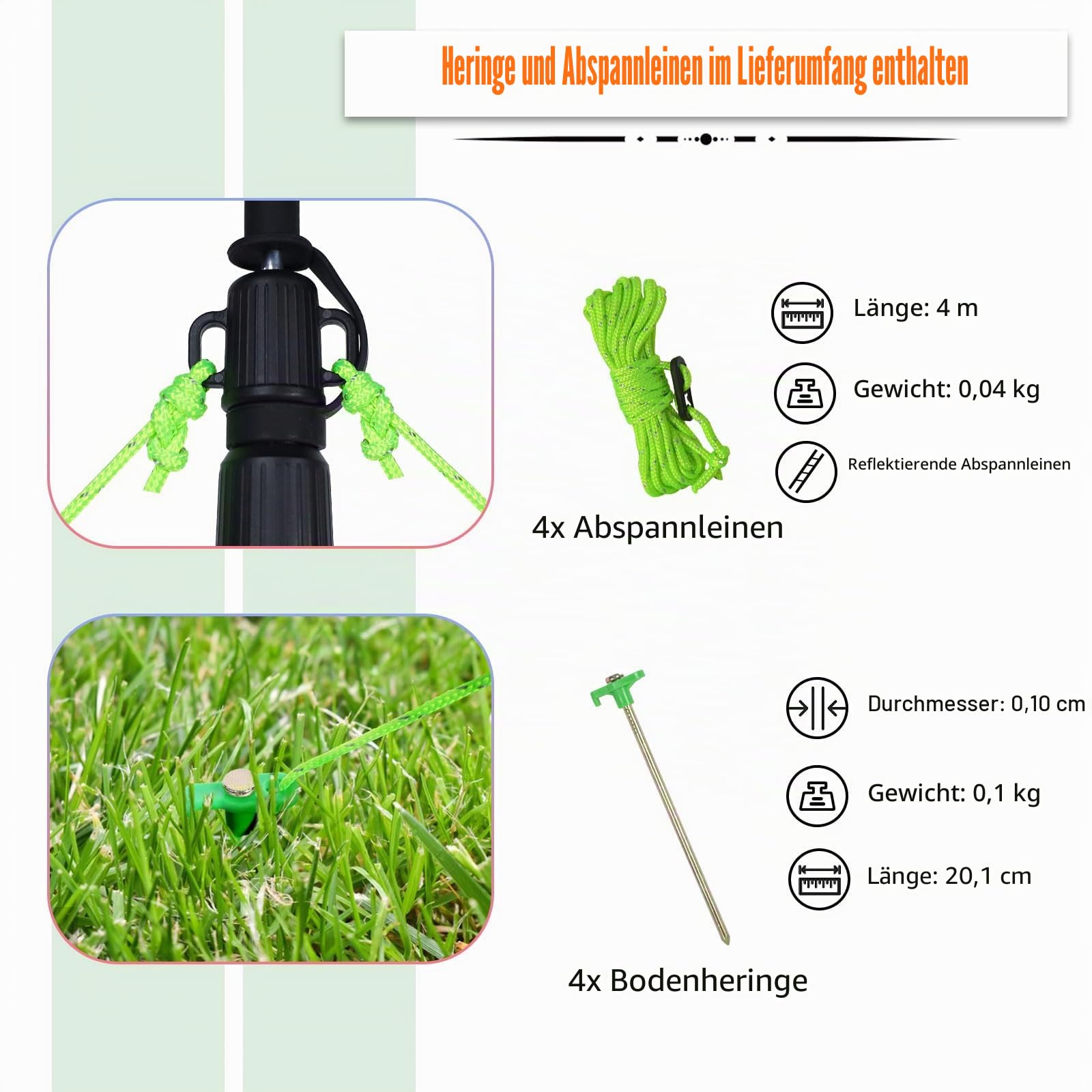 Teleskopstange Camping Zeltstangen Teleskop Stangen für Sonnensegel, Einstellbare 0.8-2.3m Aluminium Tarp Sonnensegel Stangen Pfosten Set Tarpstangen Markise Stangen inkl. Heringe, Schnüre und Tasche