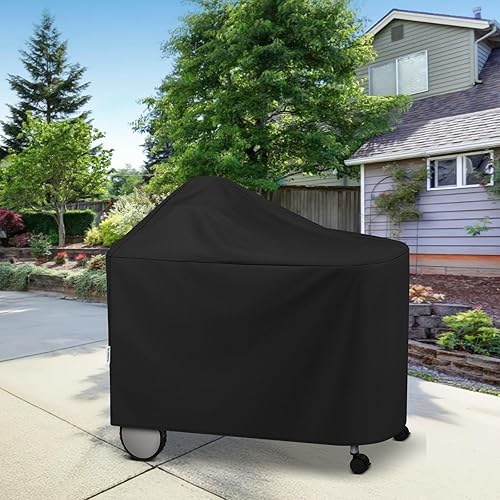 Miniatura 9 de SunPatio Funda impermeable para parrilla Weber de 22 pulgadas para parrilla Weber Performer Premium Deluxe, RecTeq, Char-Griller, en comparación con