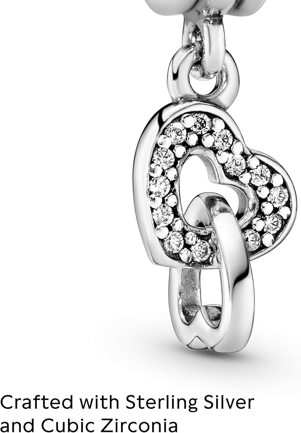 PANDORA Interlocking Hearts Dangle Charm - Compatible Moments - Stunning Women's Jewelry - Gift for Her - Made with Sterling Silver & Cubic Zirconia - With Gift Box - Image 3