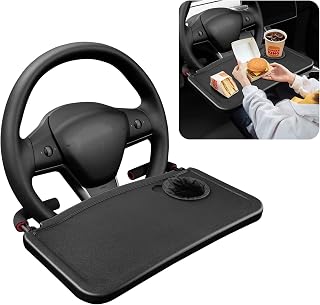 CARTIST ハンドル テーブル 車 運転席 ステアリングテーブル 駐車用 食事 パソコンPC作業 トレイ 机 コンパクト ほぼ全車種対応