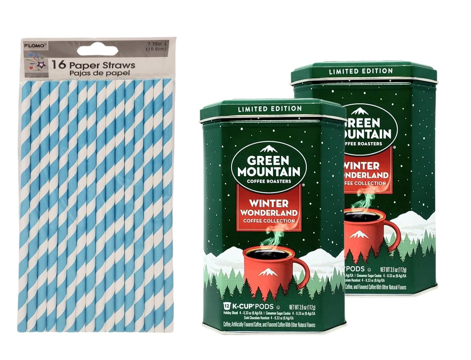 Green Mountain Seasonal Favorites Winter Wonderland Coffee Collection Tins 2 Pack