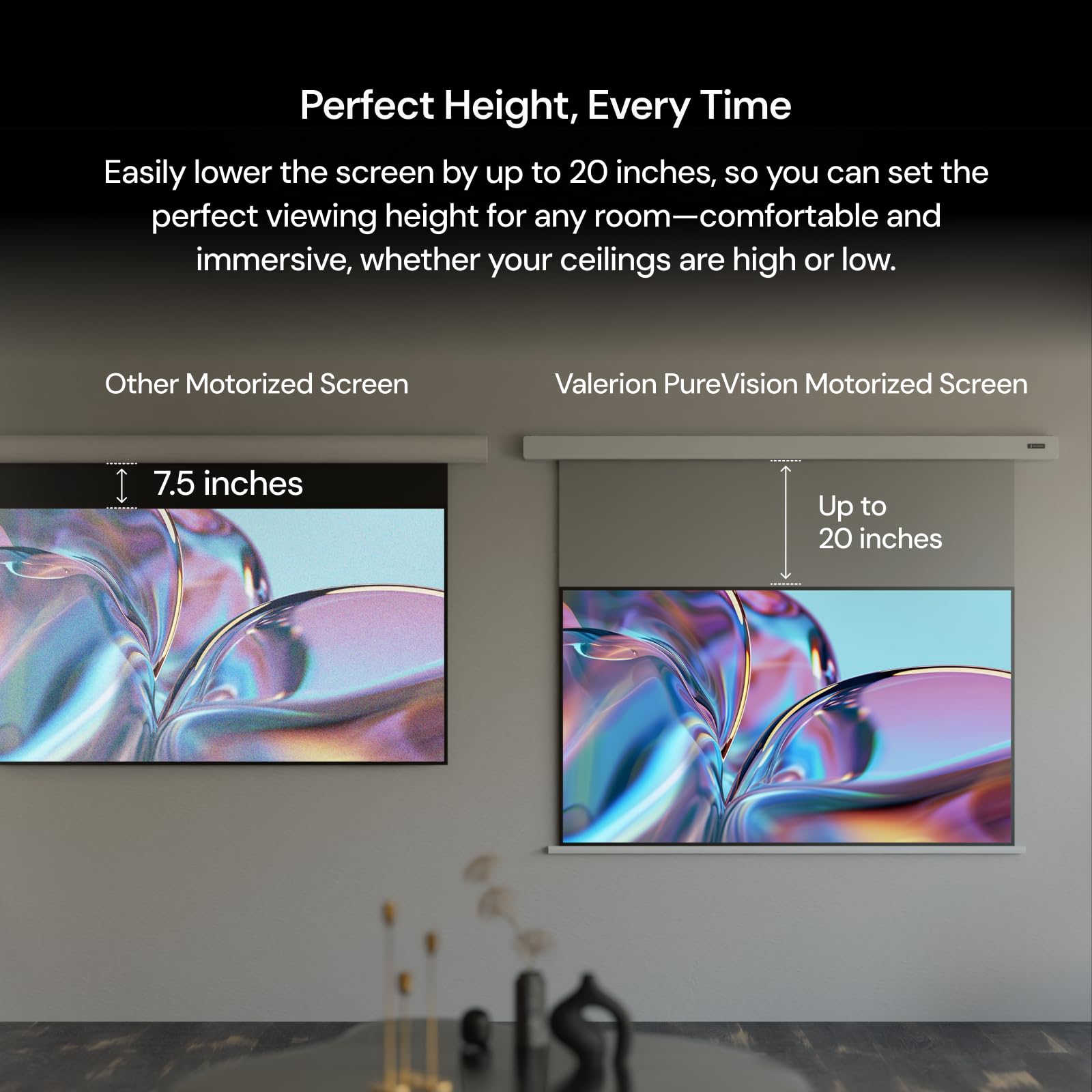 Amazon | Valerion 100インチ Purevision 電動プロジェクター