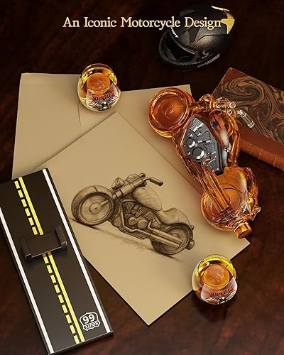 Miniatura 2 de Kollea Juego de decantador de whisky para motocicletas, versión de bandera