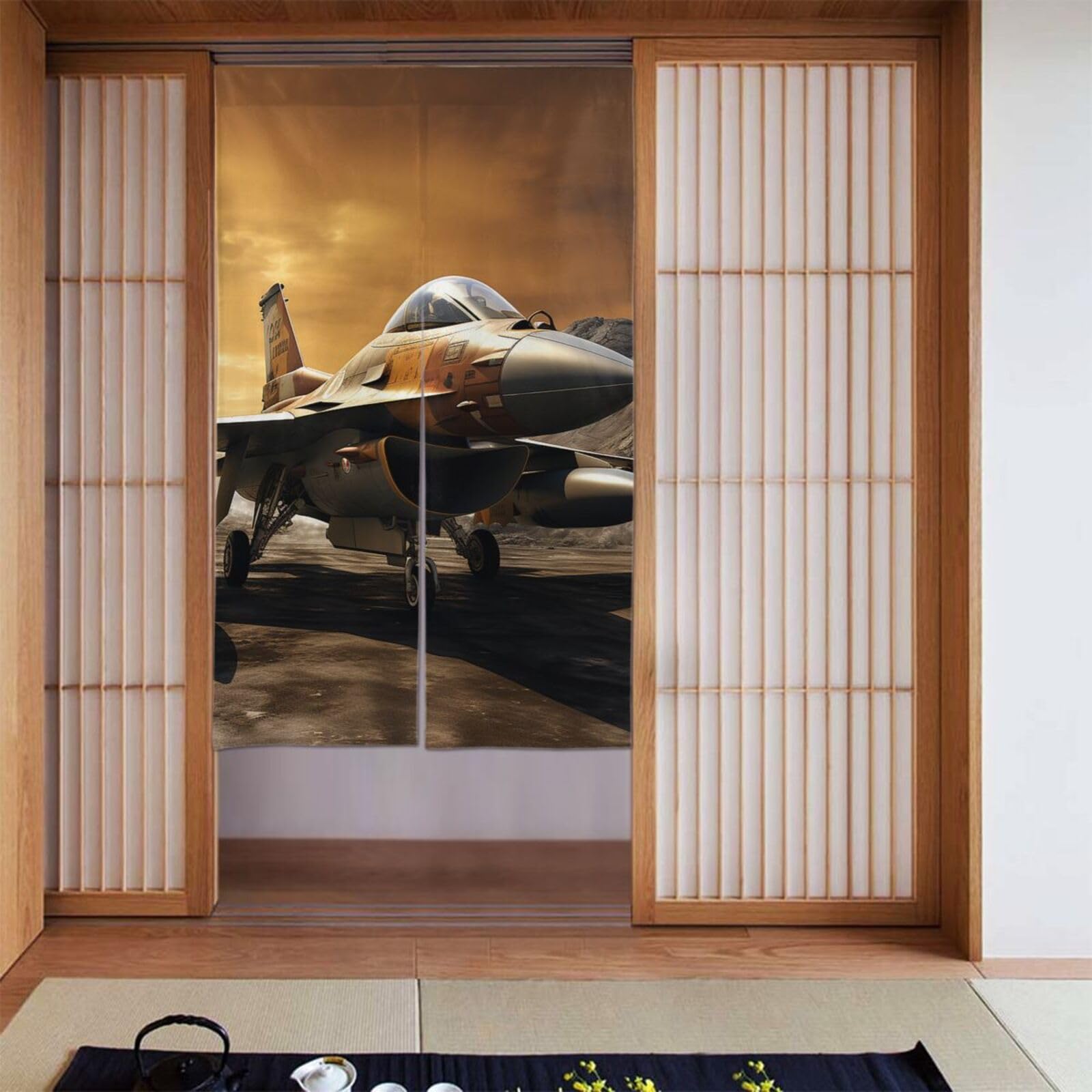 Rideaux de porte occultants Falcon Fighter anti-lumière pour séparation de pièce