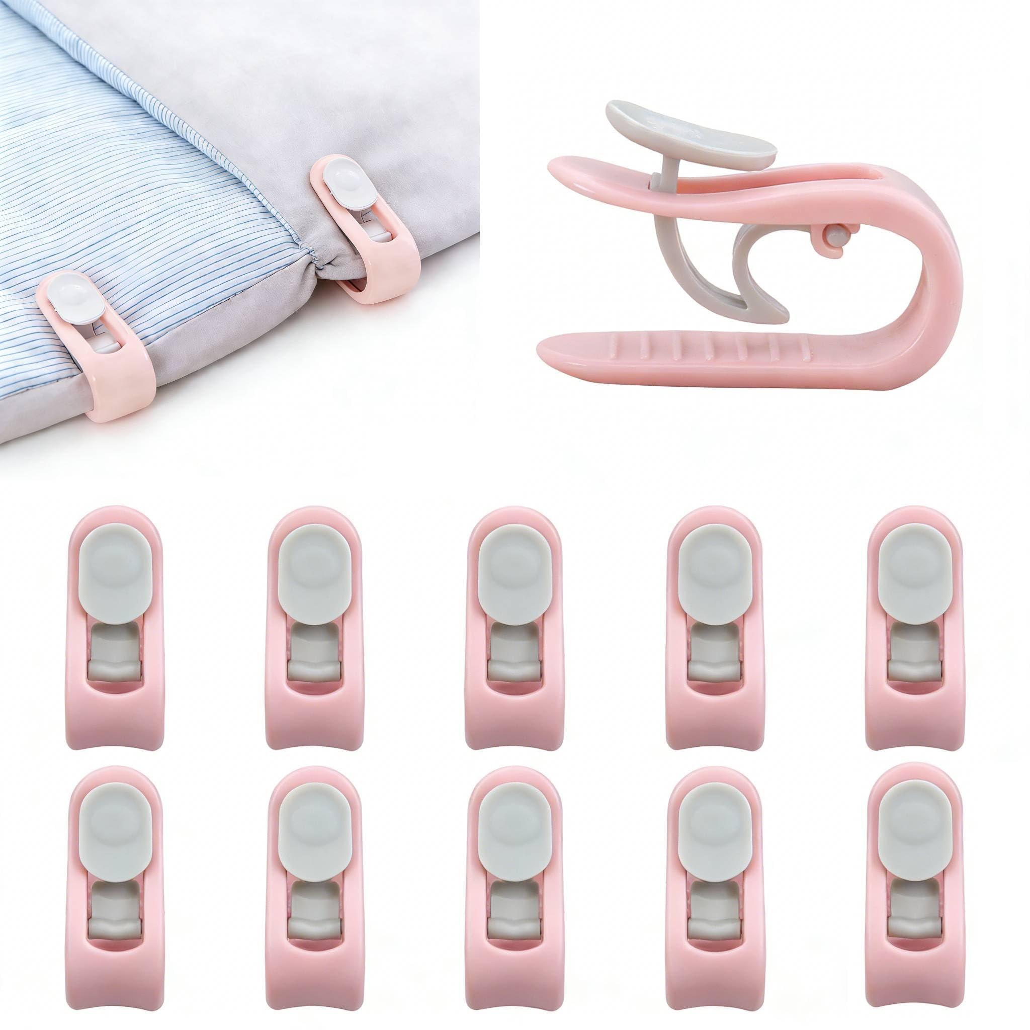 10 Pcs Bedsheet Holder Clip for Bed, Bedsheet Holder No-Pin Comforter Clips Anti-Slip Quilt Fasteners No Damage Bed Sheet Fixers to Prevent Duvet Shifting-picture-49
