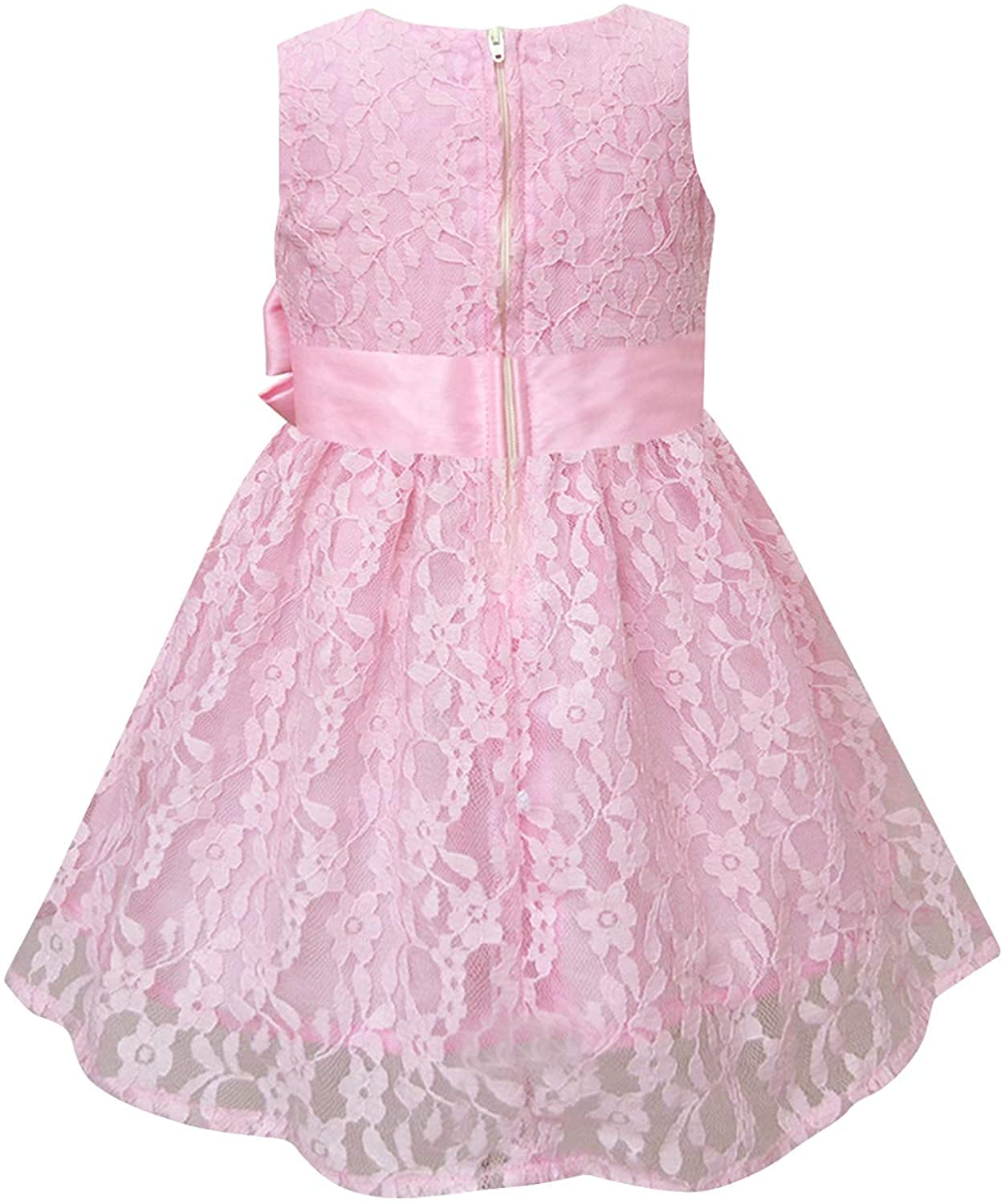 A.T.U.N Girl's Fit And Flare Dress (DGDRS DBD BPL_2-3_Baby Pink_2 - 3 Years) - Image 2 thumbnail