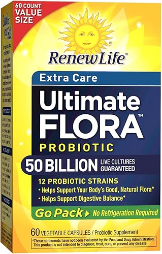 Miniatura 2 de Renew Life Extra Care Ultimate Flora Probiotic 50 mil millones Go Pack, 60 unidades