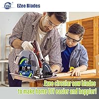 Vista 2 de EZee 7-1/4 pulgadas, 24 dientes con hojas de sierra circular de eje de 5/8 pulgadas, corte fino de 0.06 pulgadas, punta de carburo de tungsteno