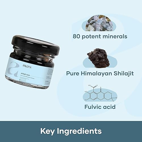 Miniatura 5 de mars by GHC Vitality Booster Combo  Resina Shilajit del Himalaya y tapas de musgo marino (60 N)  Bienestar general  Good Health Company  Bienestar