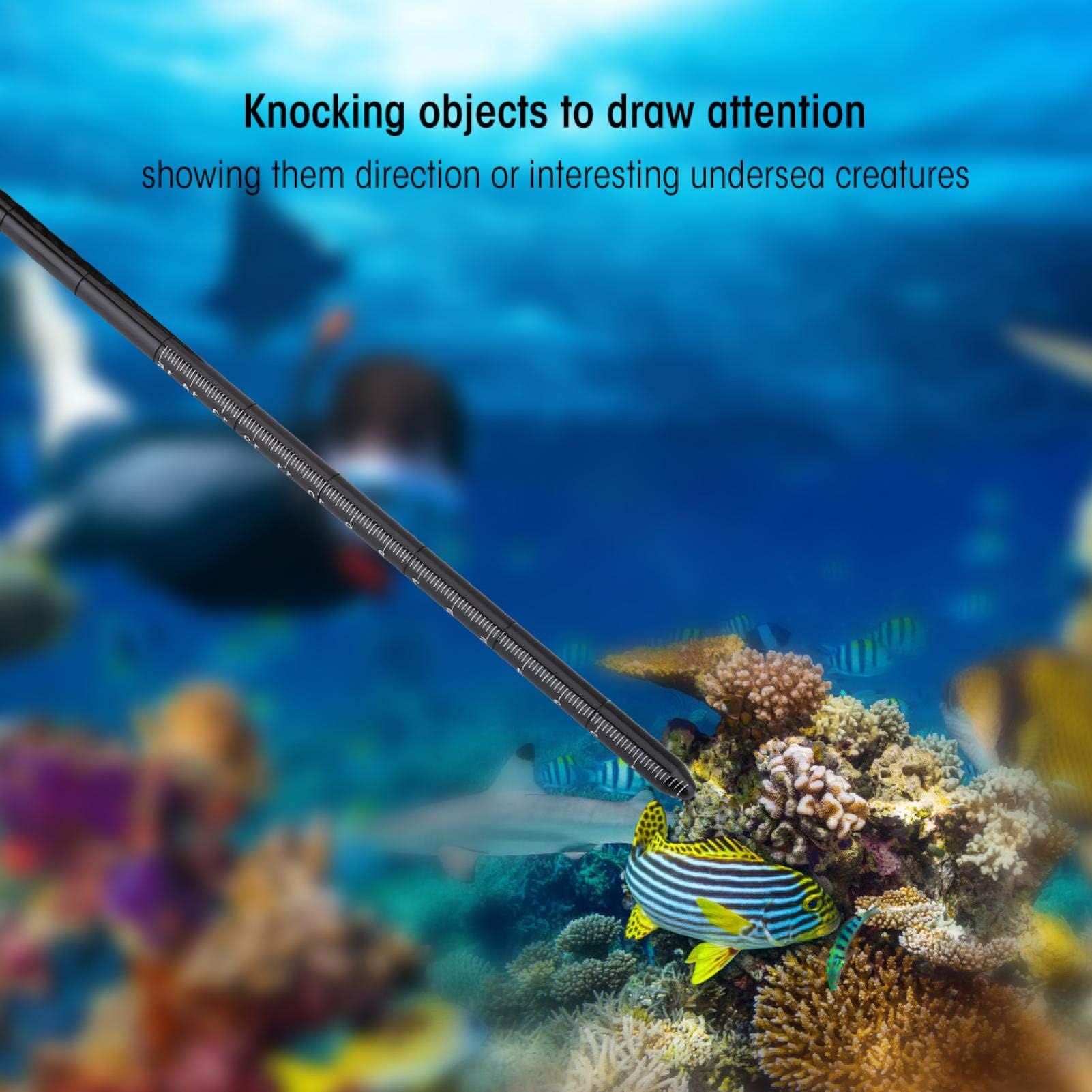 Alomejor Pointer Stick Rod Pointer Stick ze stopu aluminium Scuba Diving Noise Maker Stick Rod Pointer z regulowanym paskiem na nadgarstek