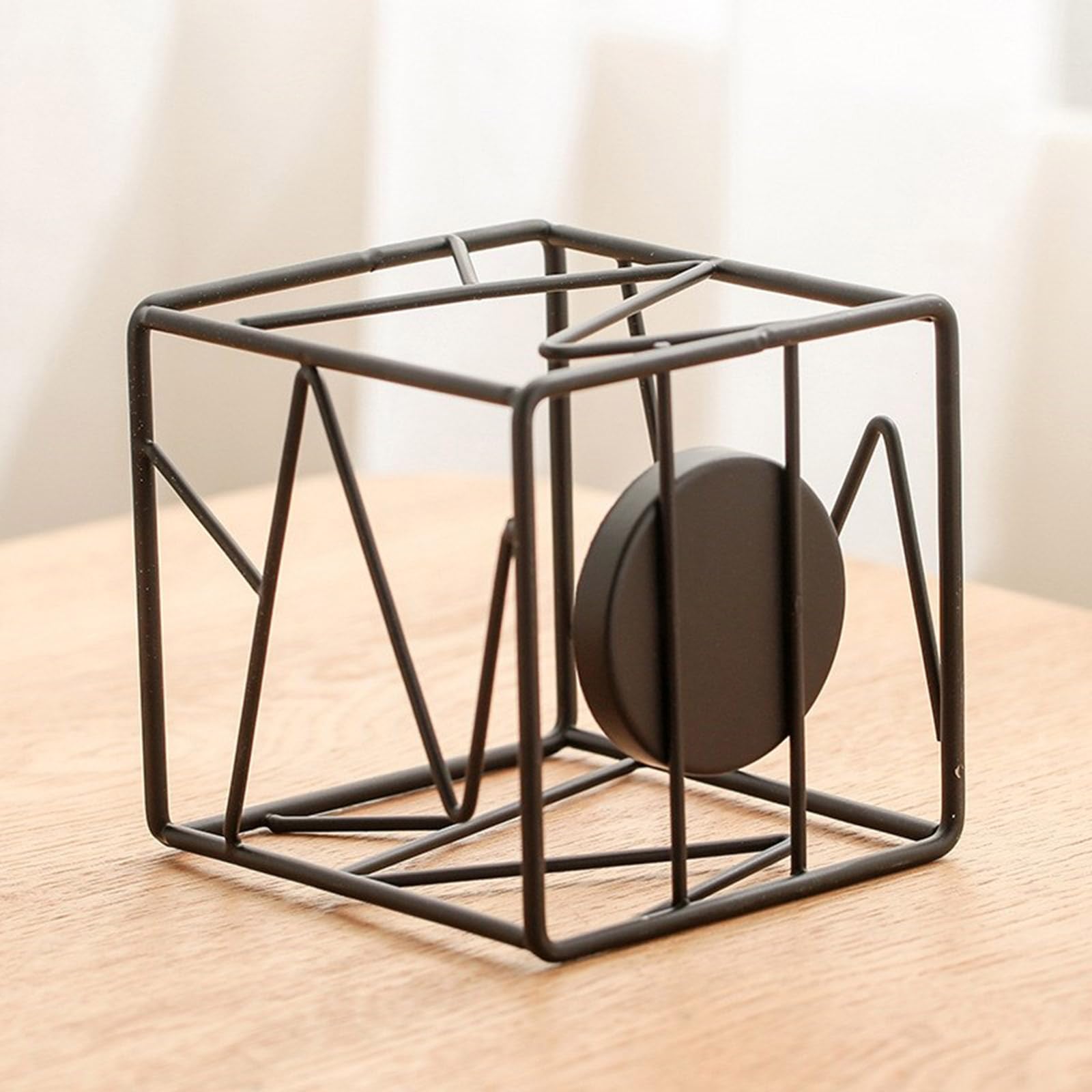 Dyfuzor do aromaterapii, Ceramiczny podgrzewacz, geometryczny świecznik na podgrzewacze do aromaterapii, dyfuzorów i dekoracji wnętrz. Dyfuzor zapachów(Black)