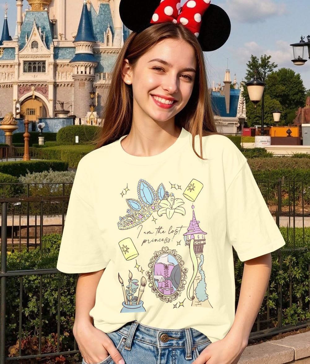 Magical Shirt Women Oversized Princess T-Shirt Magic Kingdom Shirts Family Holiday Vacation Castle Tee Tops - Image 2