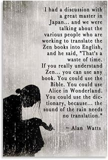 Alan Watts Black And White Poster Inspirational Wall Art Print (6) Canvas Painting for Living Room Bedroom Decor 24x36inch(60x90cm) Unframe-style
