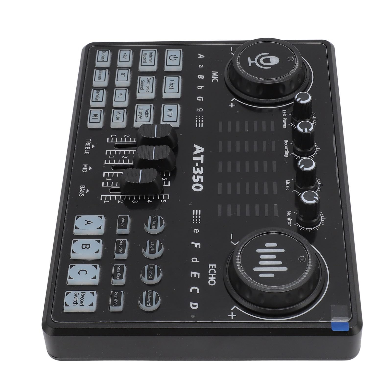 Professioneller Bluetooth Live -Soundkartenmixer mit LED Light Voice Changer Mehrfach Soundeffekte der Soundkarte zum Streaming -Podcasting