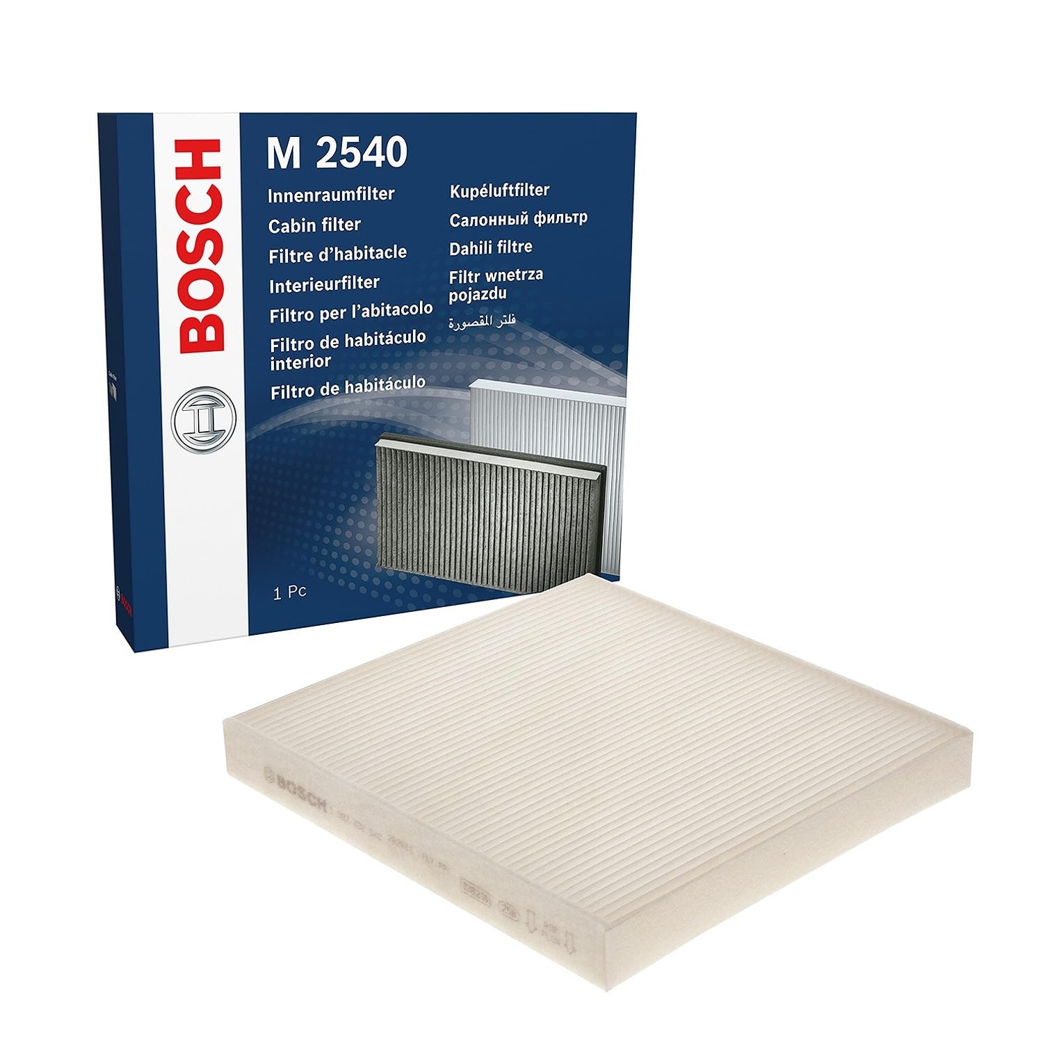 Bosch R2543 Filtro de Habitáculo de Carbón Activo - Filtro de Repuesto Contra Olores Desagradables, Polen y Polvo, Para un Aire más Limpio en el Vehículo — view 8