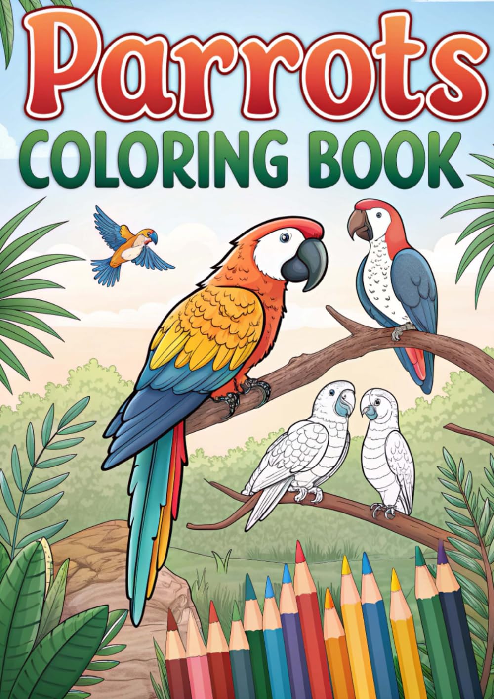 Parrot Coloring Book: 50 Tropical Bird Doodles, Procreate Art: Vibrant Tropical Parrot Coloring Fun | Creative Bird Doodles for Kids & Adults (Coloring Books)