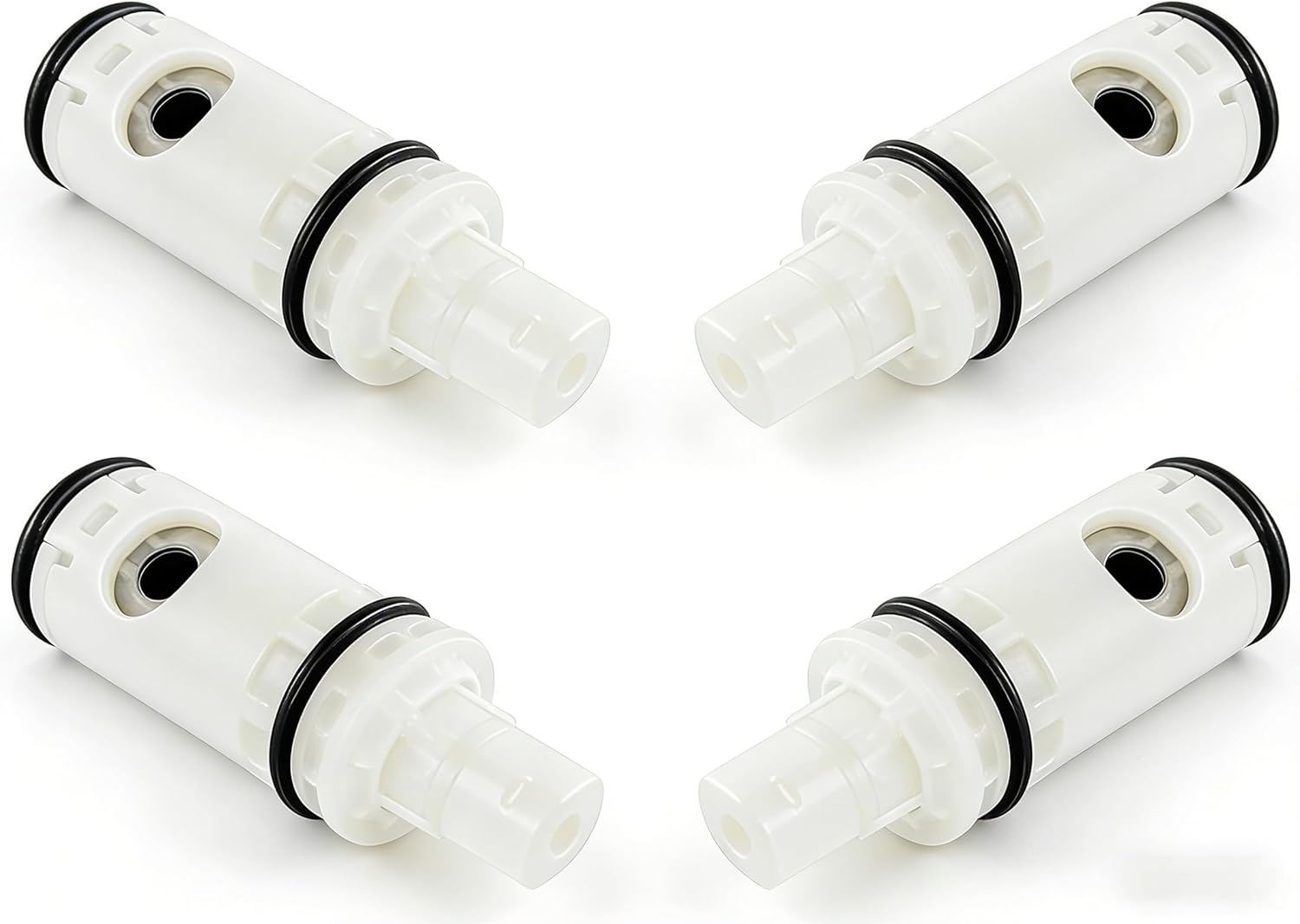 1224 1224B Faucet Cartridge Replacement compatible with Moen Two Handle Faucets, Hot and Cold Repair Kit, For Most Double Handle Moen Faucets and Tub/Showers (1224 Cartridge*4)