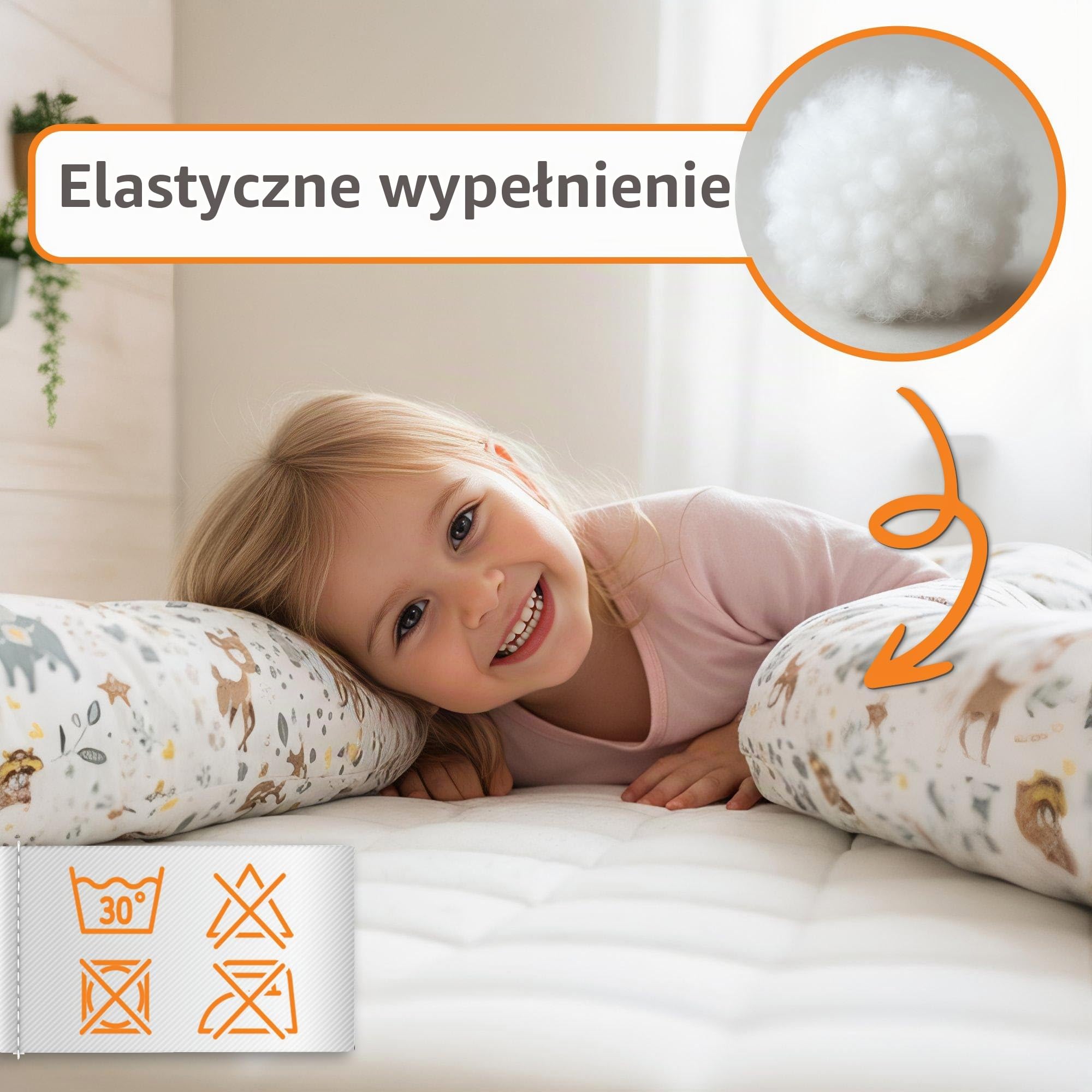 Totsy Baby Poduszka do spania na boku wąż do łóżka, 300 cm, bawełna - poduszka długa poduszka do spania poduszka pod kark, Öko-Tex Safari